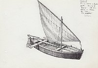 564 Trieste - Riviera di Barcola - batana a fondo piatto 